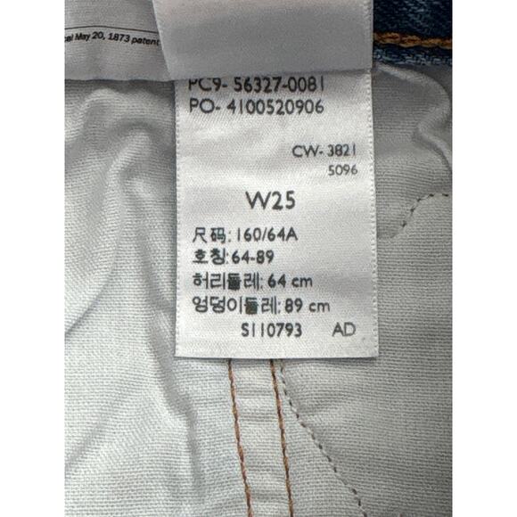 Levi's Premium 501 Original Fit High Rise Oxnard Athens Cut-Off Shorts Size 25 - Picture 11 of 11